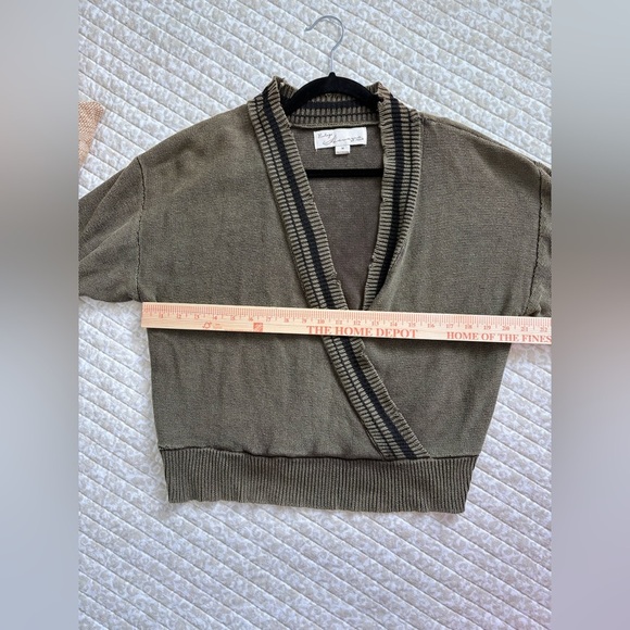 Vintage Havana Sweater Y2K Academia Cottage Pullover Cardigan | Olive Green | M - Picture 15 of 16